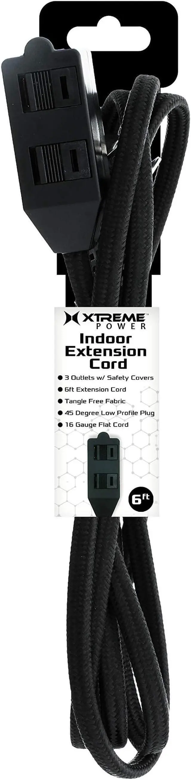 Main image of 6-Foot Indoor Extension Cord Black