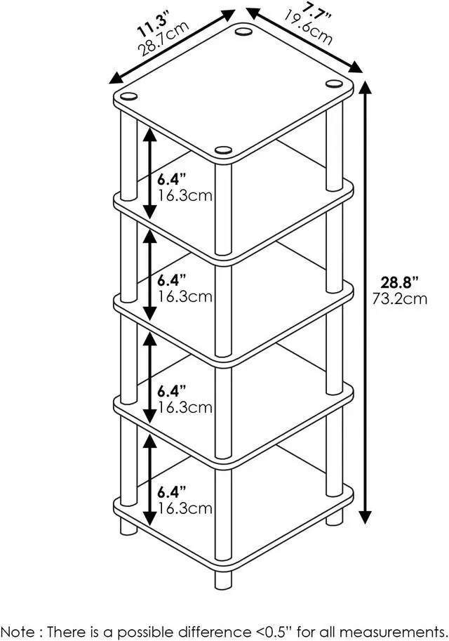 Alt view image 5 of 10 - Furinno 99150KO/BK/LB LACi 4-Bins System Rack, Oak