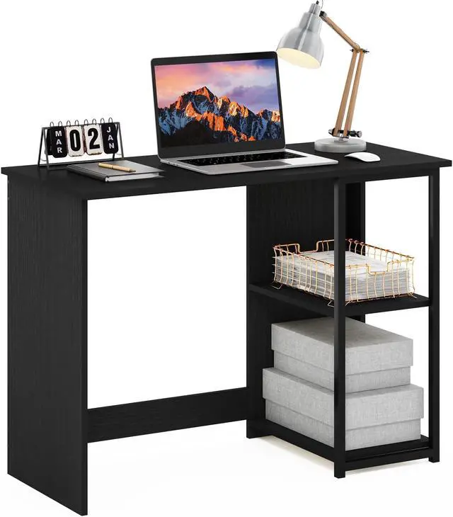 Alt view image 4 of 6 - Furinno Camnus Modern Living Computer Desk 40 Inch, Americano/Black