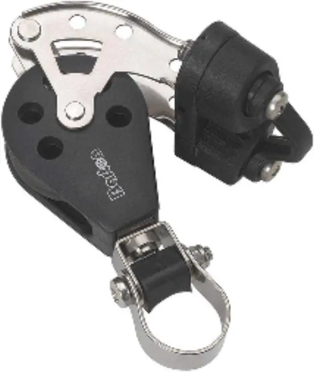 Main image of Barton Marine Size 3 Stanchion Lead Block - Single w/Becket &amp Cam Cleat