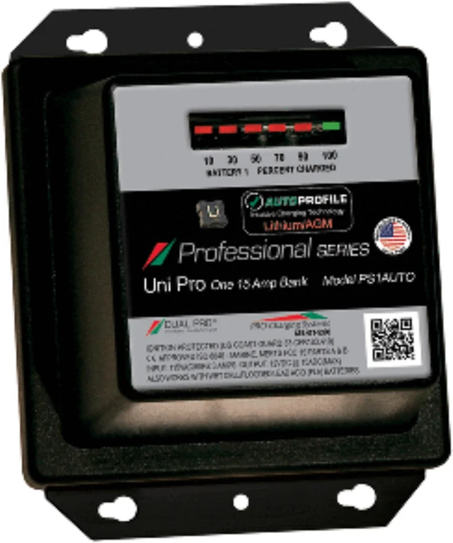 Main image of Dual Pro PS1 Auto 15A - 1-Bank Lithium/AGM Battery Charger