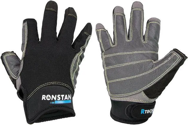 Alt view image 2 of 4 - Ronstan Sticky Race Gloves - 3-Finger - Black - S