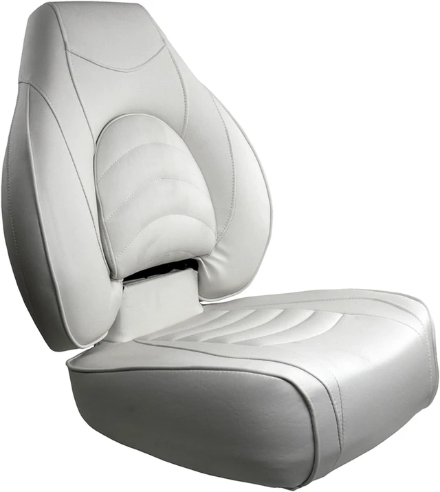 Alt view image 7 of 11 - Springfield Marine 1780238 Deluxe Fish Pro High Back Seat - White