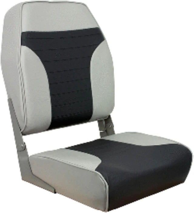 Alt view image 3 of 5 - Springfield Marine 1040663 High Back Folding Chair - Gray/Charcoal