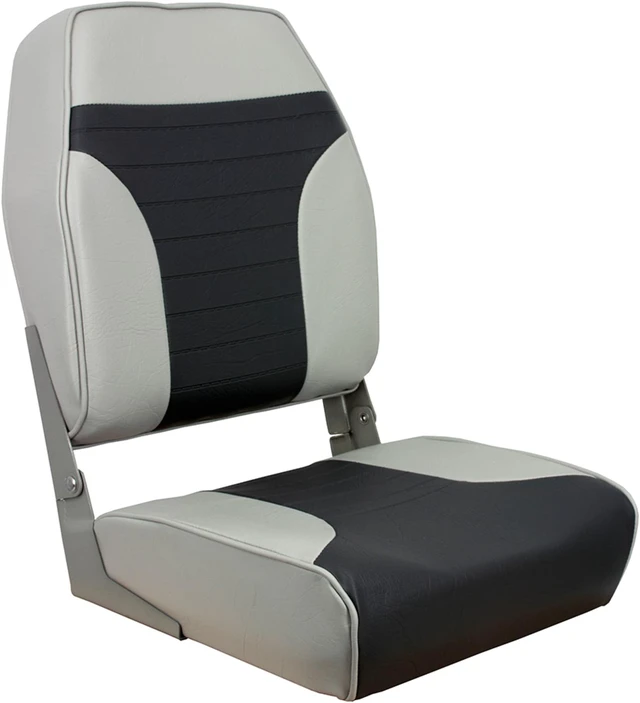 Alt view image 4 of 5 - Springfield Marine 1040663 High Back Folding Chair - Gray/Charcoal