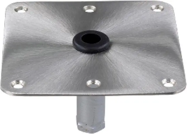 Main image of Springfield KingPin&trade 7" x 7" Stainless Steel Square Base (Threaded)