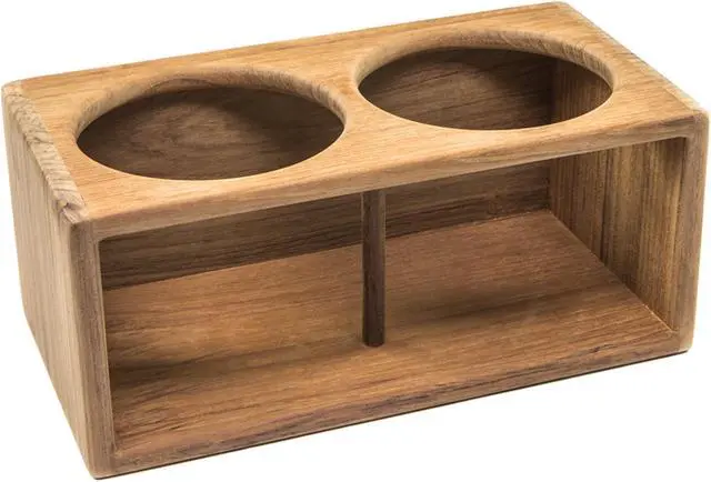 Alt view image 3 of 6 - Whitecap 62612 Teak Two Insulted Drink Rack