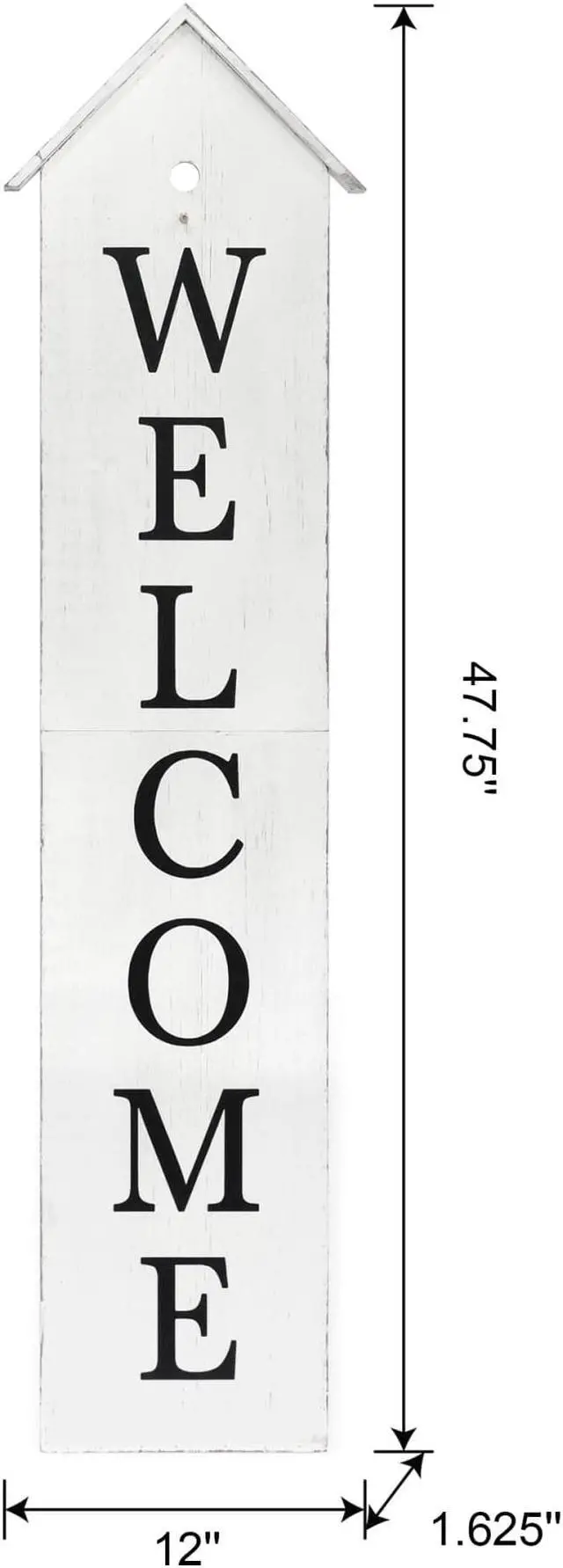 Alt view image 2 of 2 - TX USA Home Modern Decorative House Shaped Welcome Porch Sign - 48 Inch, White, Two Foldable