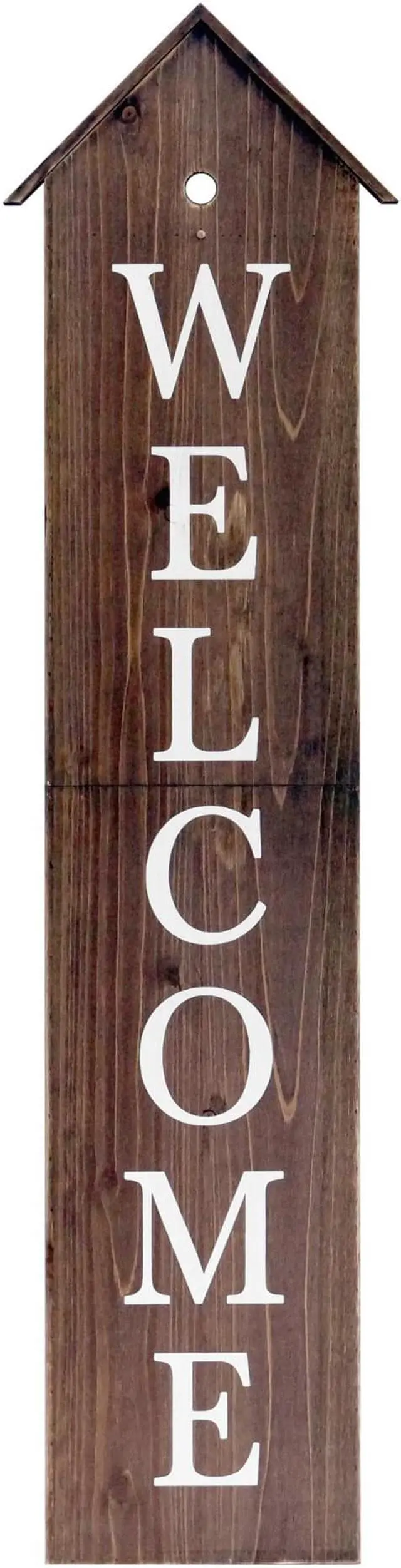 Alt view image 2 of 5 - TX USA Home Modern Decorative House Shaped Welcome Porch Sign - 48 Inch, Black, Two Foldable