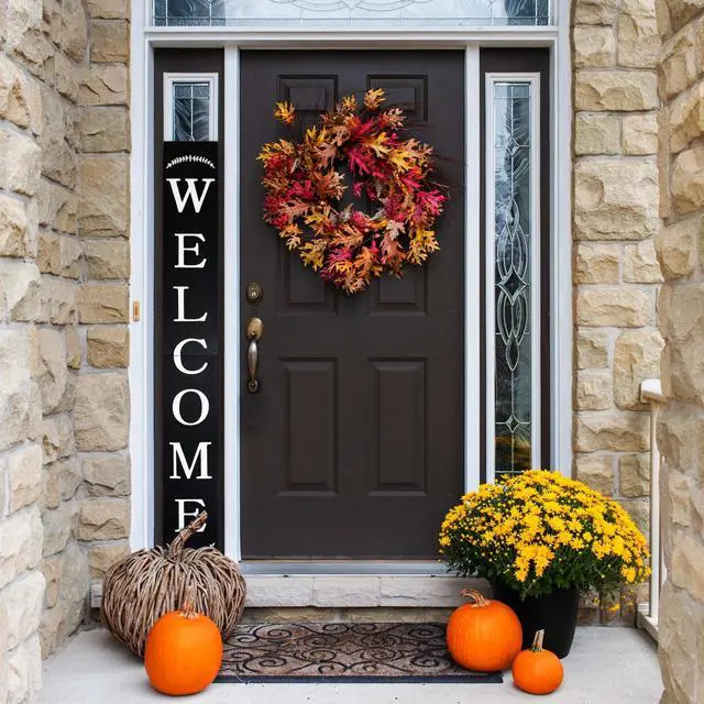Alt view image 2 of 4 - Welcome Porch Sign / Color: Black