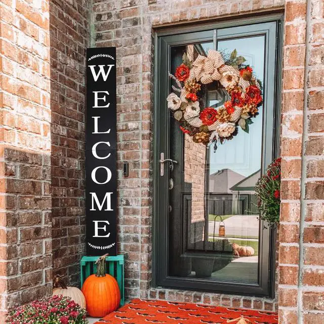 Alt view image 3 of 4 - Welcome Porch Sign / Color: Black