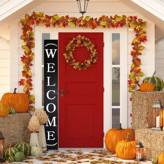 Alt view image 4 of 4 - Welcome Porch Sign / Color: Black