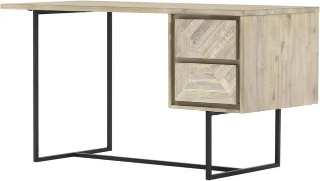 Main image of Peridot 2 Drawer Desk in Natural Acacia Wood