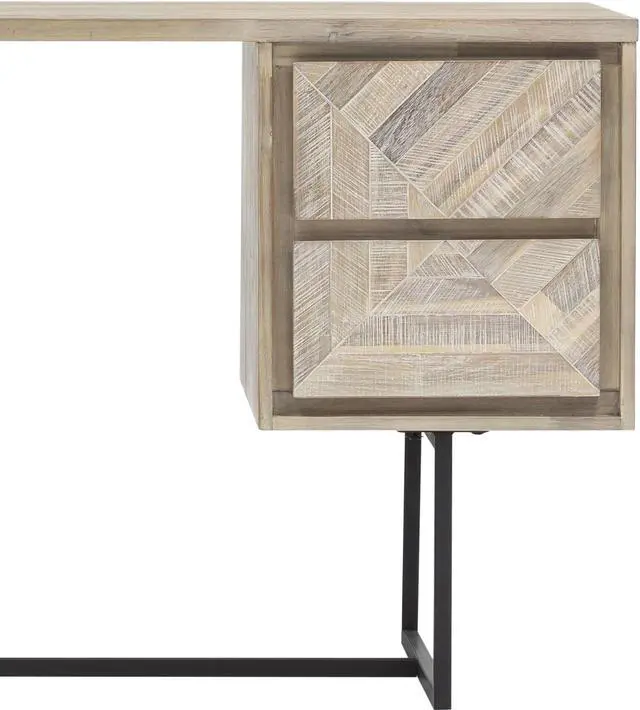 Alt view image 5 of 8 - Peridot 2 Drawer Desk in Natural Acacia Wood