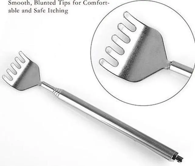 Alt view image 4 of 6 - 3pcs 20" Telescopic Back Scratcher Stainless Steel Extendable Bear Eagle Claw Massager