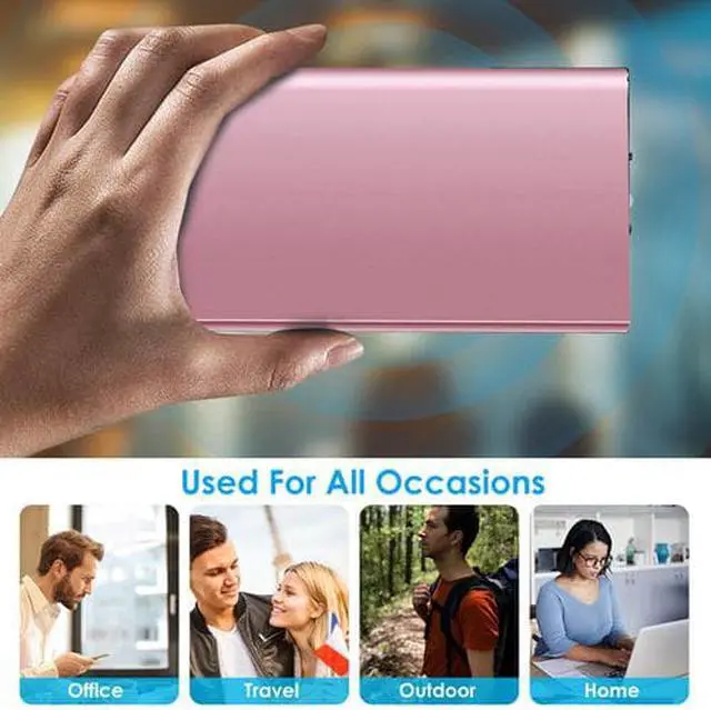 Alt view image 5 of 5 - 20000mAh Power Bank Ultra-thin External Battery Pack Phone Charger Dual USB Ports