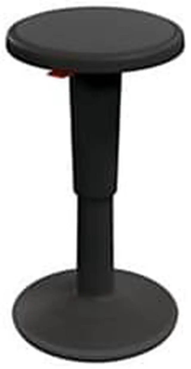Main image of MooreCo Hierarchy Grow Stool - Tall - Backless - Supports Up to 250 lbs - 17" to 24" Seat Height - Black Seat, Black Base - 50970-BLACK