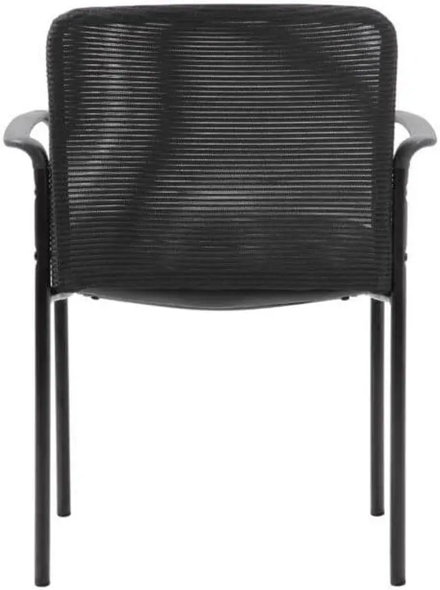 Alt view image 4 of 4 - Boss Stackable Mesh Back/Caressoft Seat Guest Chair, Black