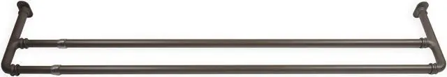 Main image of 5/8 inch Double Blackout Curtain Rod 84-120 inch - Antique Brass