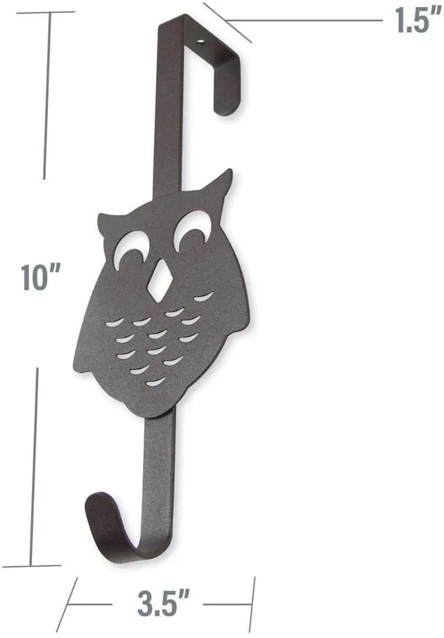 Alt view image 2 of 2 - Over the Door Owl Organizer Single Hook, Bronze
