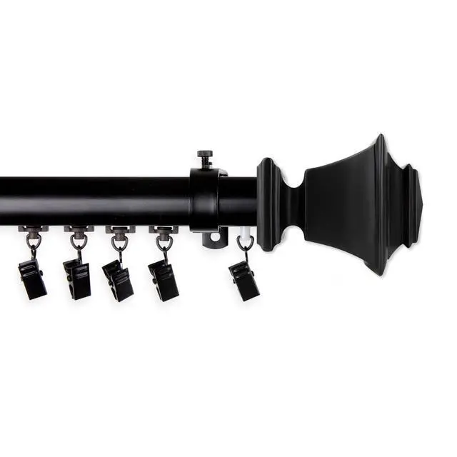 Alt view image 2 of 2 - Norma Cordless Traverse Rod 110-156" - Black