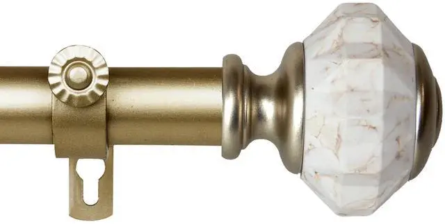 Alt view image 2 of 2 - 1 inch Aria Curtain Rod 48-84" - Gold