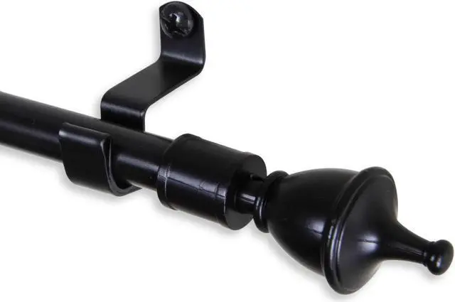 Main image of Ernest Curtain Rod 7/16 inch dia. 28-48 inch - Black
