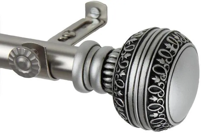 Main image of Dolly Curtain Rod 3/4 inch dia. 48-84" - Satin Nickel