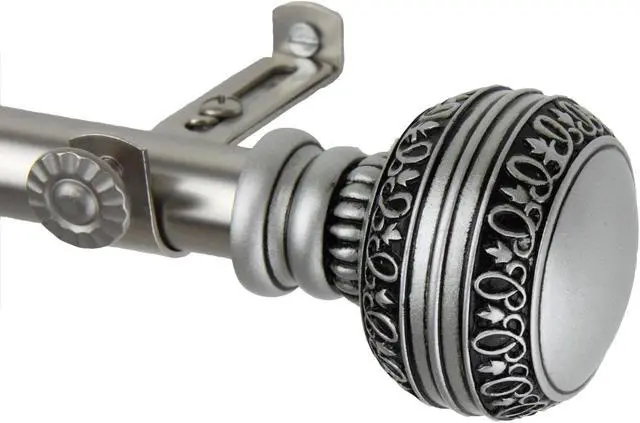 Main image of Dolly Curtain Rod 3/4 inch dia. 120-170" - Satin Nickel