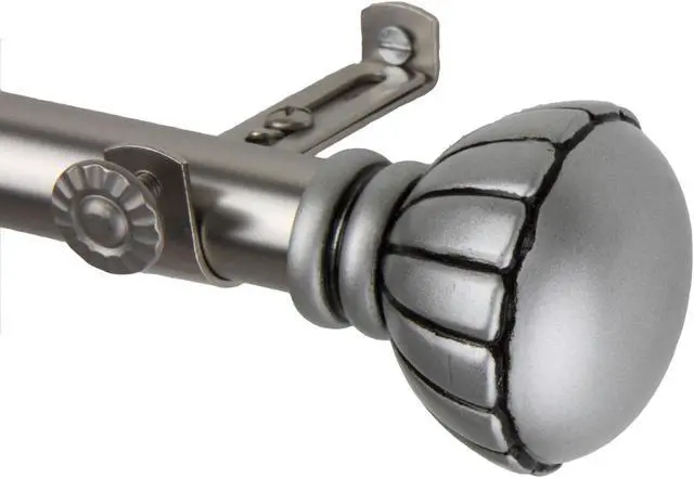 Main image of Yulania Curtain Rod 3/4 inch dia. 28-48" - Satin Nickel