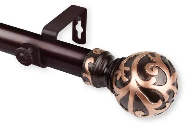 Main image of Terreca Curtain Rod 1" OD 28-48 inch  - Bronze
