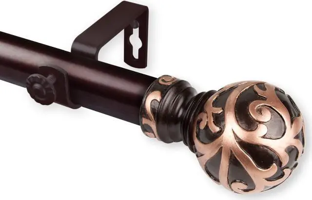Main image of Terreca Curtain Rod 1" OD 120-170 inch  - Bronze