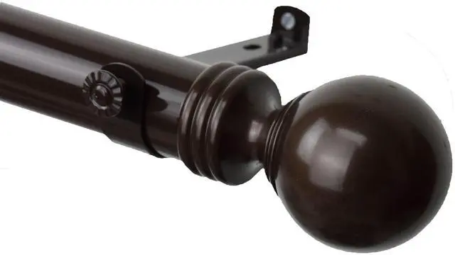Main image of Archie Curtain Rod 1.5 inch OD, 165" - 215" long - Cocoa