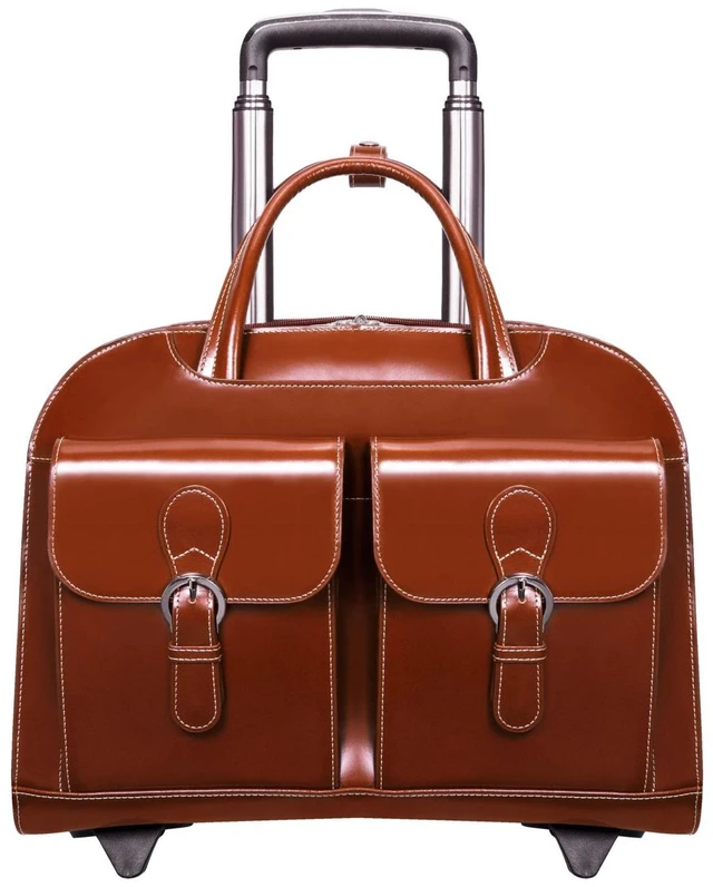 Alt view image 15 of 15 - MCKLEIN COMPANY LLC 96184A DAVIS BROWN LEATHER WHEELED