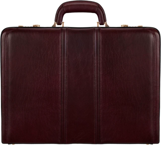 Alt view image 11 of 11 - DALEY Leather 3.5" Attach Briefcase