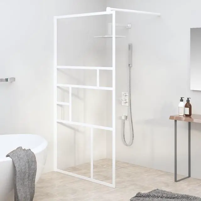 Main image of vidaXL Walk-in Shower Wall 45.3"x76.8" ESG Glass White
