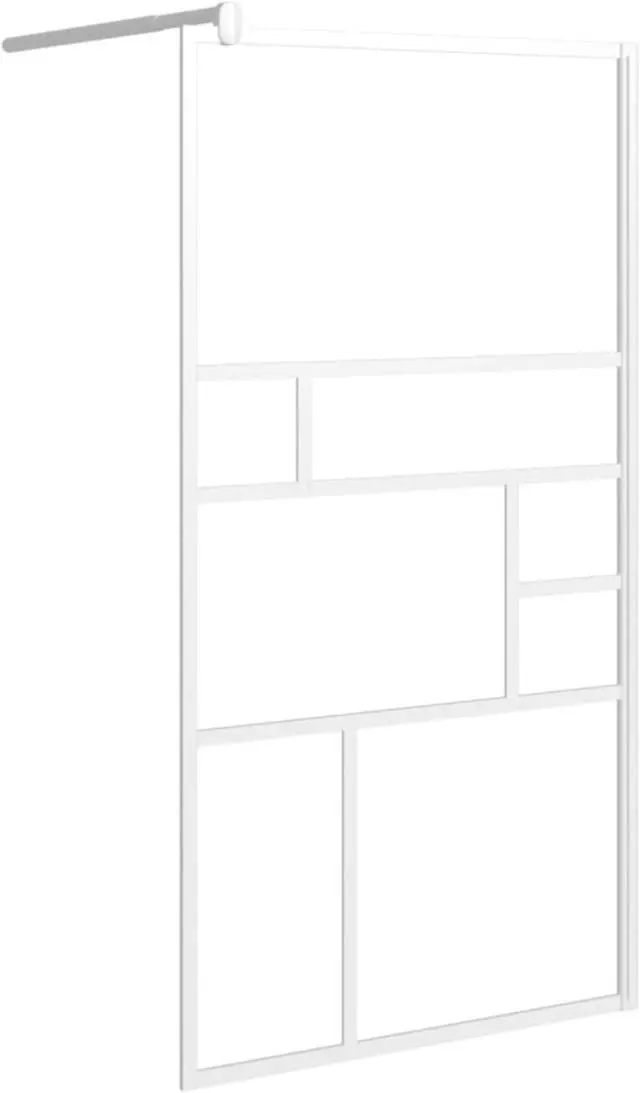 Alt view image 2 of 19 - vidaXL Walk-in Shower Wall 45.3"x76.8" ESG Glass White