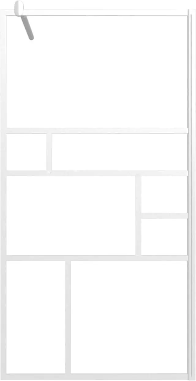 Alt view image 3 of 19 - vidaXL Walk-in Shower Wall 45.3"x76.8" ESG Glass White