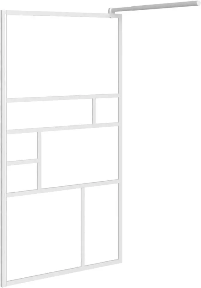 Alt view image 4 of 19 - vidaXL Walk-in Shower Wall 45.3"x76.8" ESG Glass White