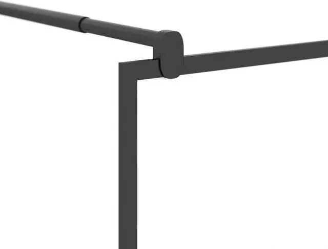 Alt view image 6 of 12 - vidaXL Walk-in Shower Wall 45.3"x76.8" Frosted ESG Glass Black