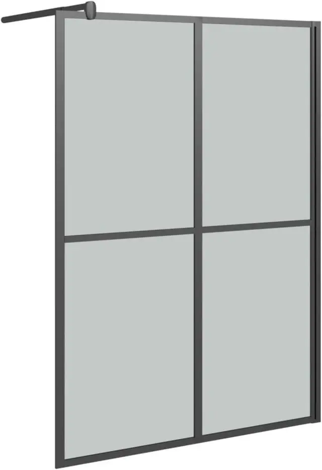 Alt view image 2 of 13 - vidaXL Walk-in Shower Screen 55.1"x76.8" Dark Tempered Glass