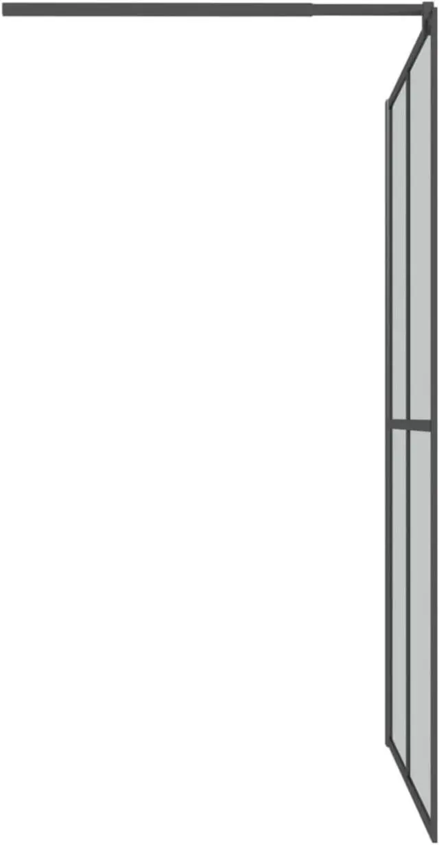Alt view image 4 of 13 - vidaXL Walk-in Shower Screen 55.1"x76.8" Dark Tempered Glass