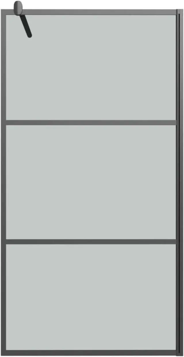 Alt view image 3 of 12 - vidaXL Walk-in Shower Wall 39.4"x76.8" Dark ESG Glass Black
