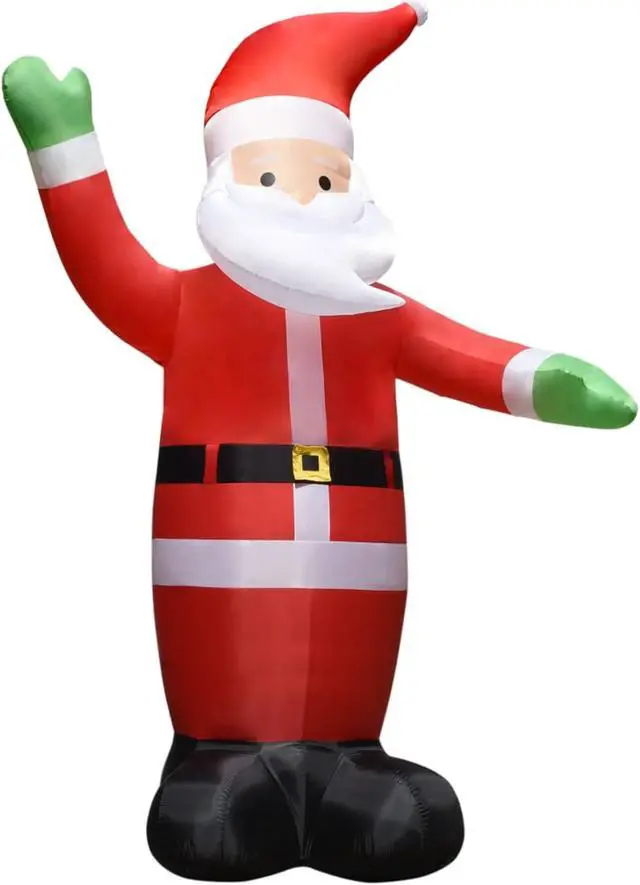 Alt view image 2 of 16 - vidaXL Inflatable Santa Claus with LEDs Christmas Decoration IP44 14.8'