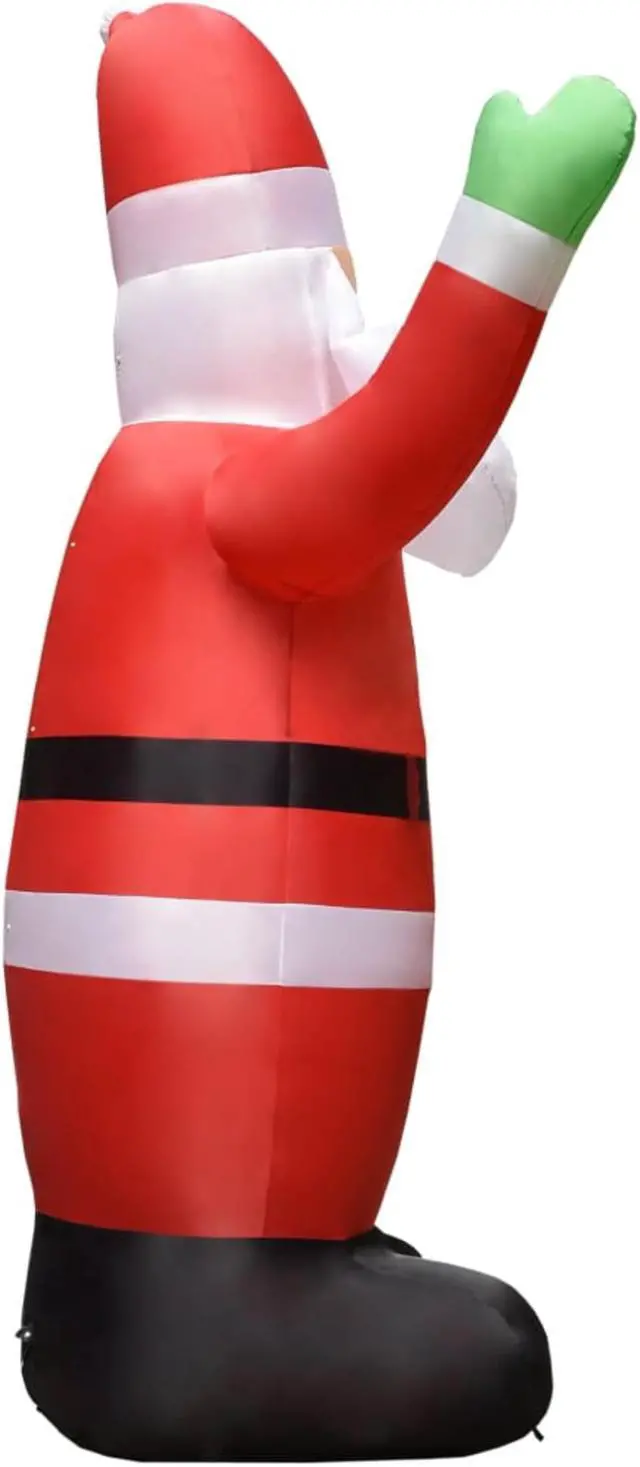 Alt view image 4 of 16 - vidaXL Inflatable Santa Claus with LEDs Christmas Decoration IP44 14.8'
