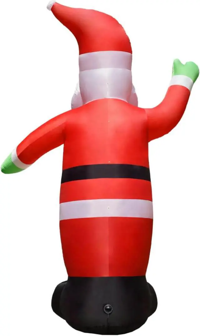 Alt view image 5 of 16 - vidaXL Inflatable Santa Claus with LEDs Christmas Decoration IP44 14.8'