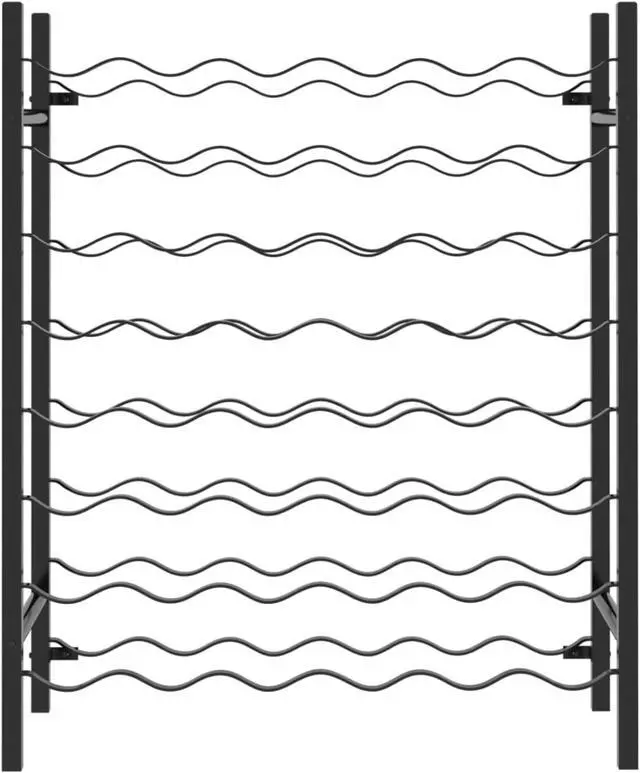 Alt view image 2 of 13 - vidaXL Wine Rack for 48 Bottles Black Metal