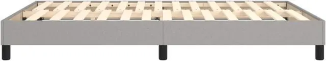 Alt view image 13 of 18 - vidaXL Bed Frame Light Gray Polyester, Plywood, Engineered wood Full