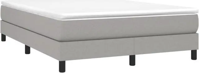 Alt view image 3 of 16 - vidaXL Bed Frame Light Grey