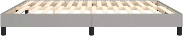 Alt view image 12 of 16 - vidaXL Box Spring Bed Frame Light Gray 76"x79.9" King Fabric Double Bed Base